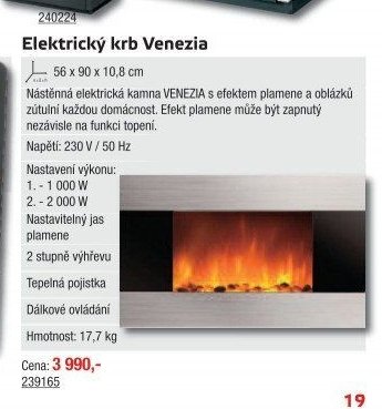 Elektrický krb Venezia