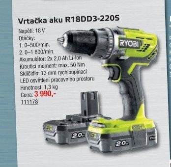 Vrtačka aku R18DD3-220S