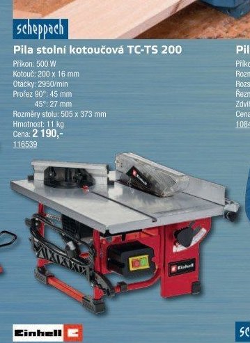 Pila stolní kotoučová TC-TS 200