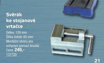 Svěrák ke stojanové vrtačce