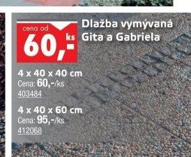 Dlažba vymývaná Gita a Gabriela