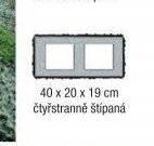 čtyřstranně štípaná 40 x 20 x 19 cm
