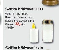 Svíčka hřbitovní LED