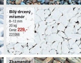 Bílý drcený mramor