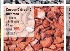Červený drcený mramor
