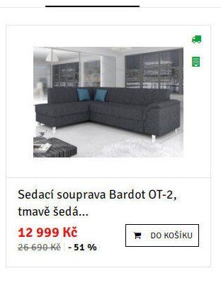 Sedací souprava Bardot OT-2, tmavě šedá...