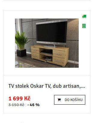 TV stolek Oskar TV, dub artisan,...