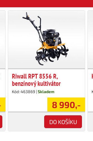 Riwall RPT 8556 R, benzínový kultivátor