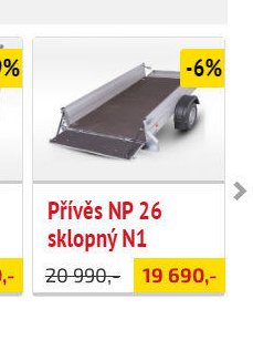 Přívěs NP 26 sklopný N1