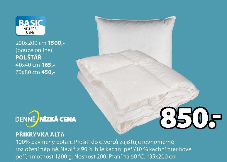 BASIC PŘIKRÝVKA ALTA