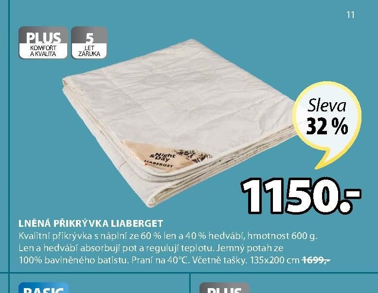 PLUS LNĚNÁ PŘIKRÝVKA LIABERGET