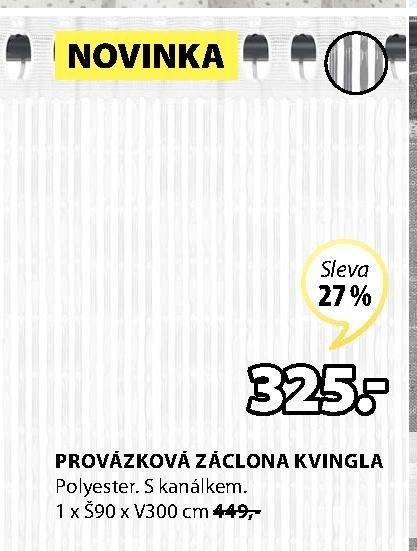 PROVÁZKOVÁ ZÁCLONA KVINGLA