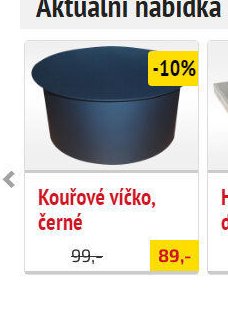 Kouřové víčko, černé