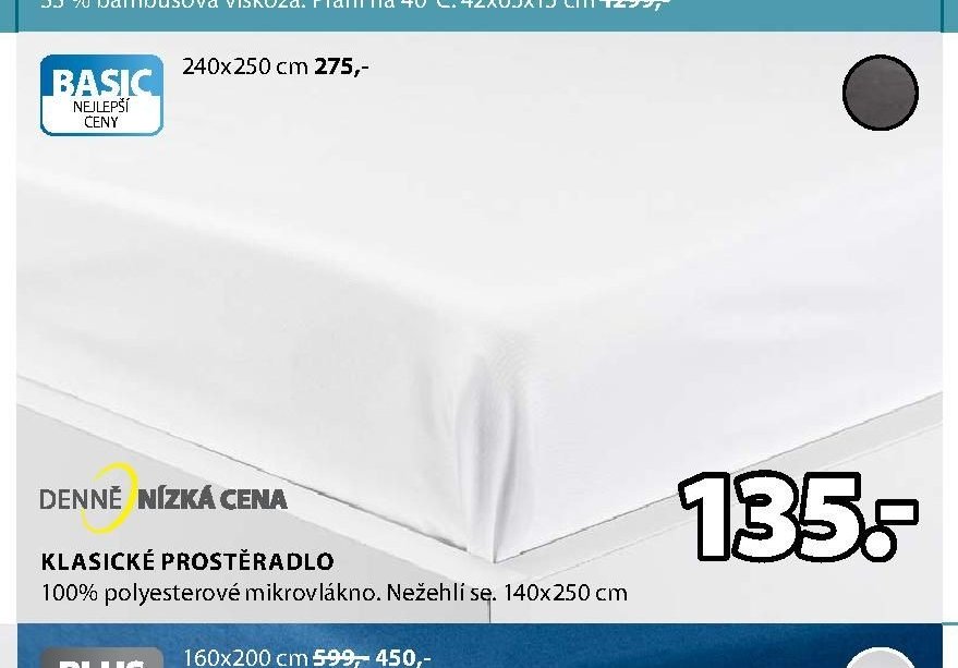 KLASICKÉ PROSTĚRADLO