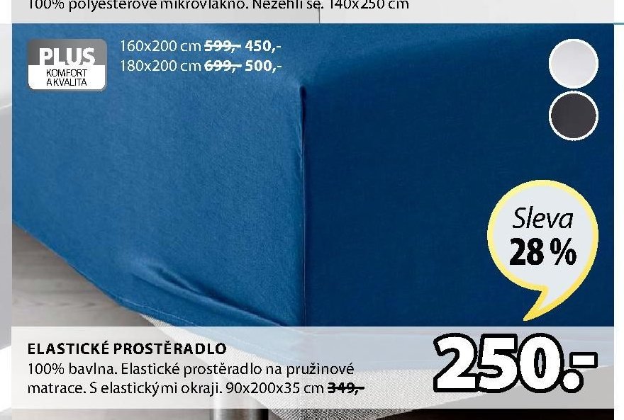 ELASTICKÉ PROSTĚRADLO