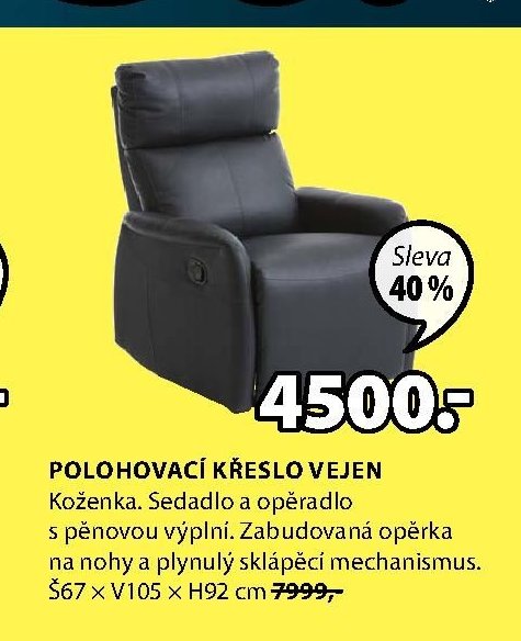 POLOHOVACÍ KŘESLO VEJEN