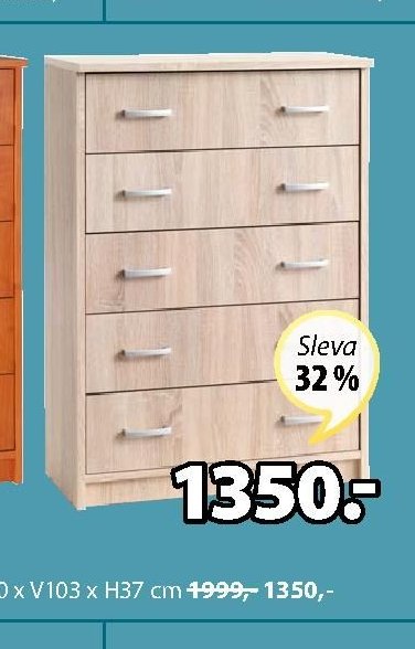 KOMODY GENTOFT 5 zásuvek