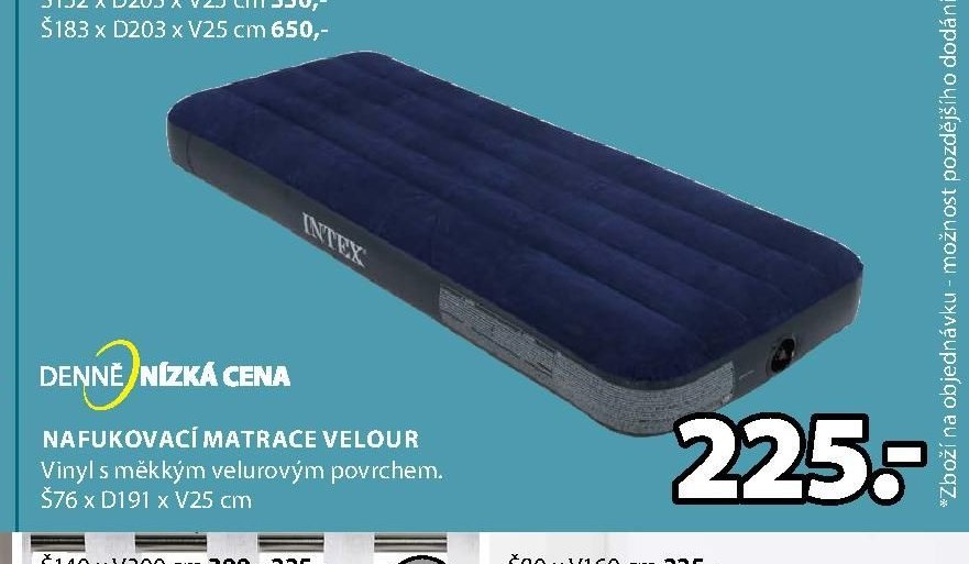 NAFUKOVACÍ MATRACE VELOUR