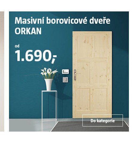 Masivní borovicové dveře ORKAN