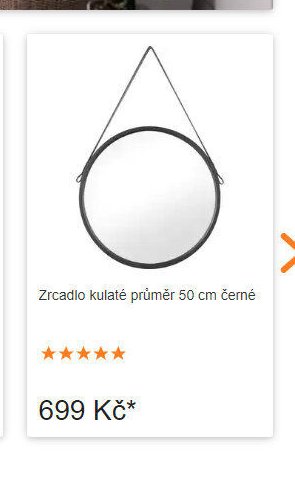 Zrcadlo kulaté průměr 50 cm černé