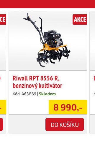 Riwall RPT 8556 R, benzínový kultivátor