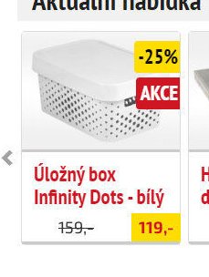 Úložný box Infinity Dots - bílý