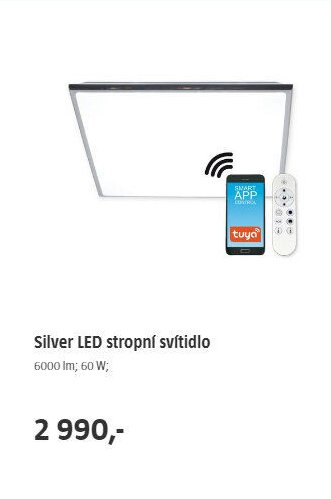 Silver LED stropní svítidlo