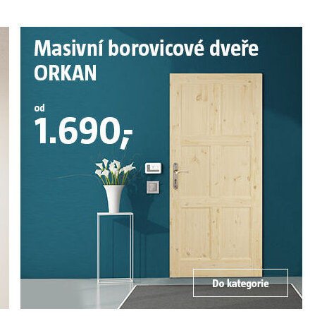 Masivní borovicové dveře ORKAN