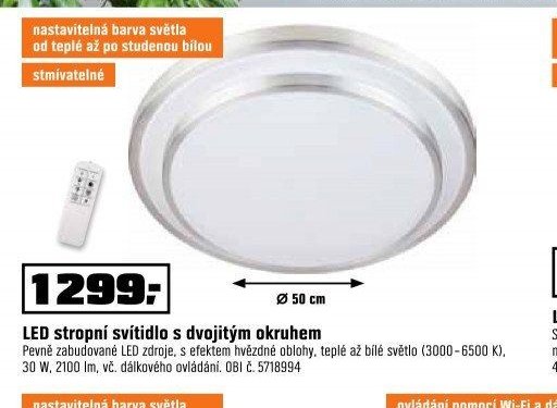 LED stropní svítidlo s dvojitým okruhem