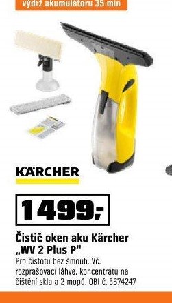 Čistič oken aku Kärcher „WV 2 Plus P“