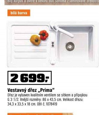 Vestavný dřez Prima