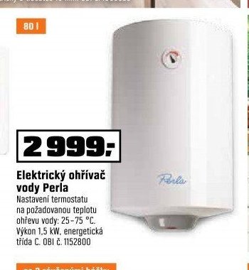 Elektrický ohřívač vody Perla