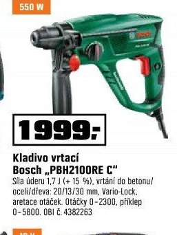 Kladivo vrtací Bosch PBH2100RE C