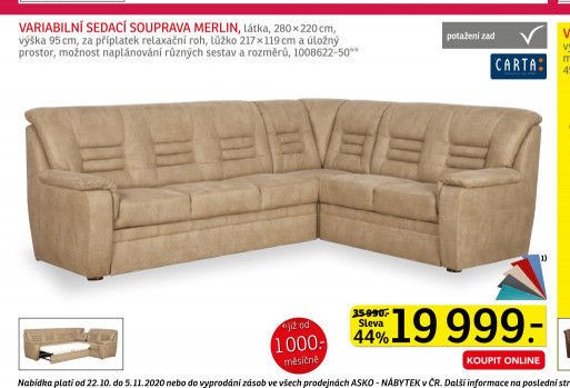 VARIABILNÍ SEDACÍ SOUPRAVA MERLIN