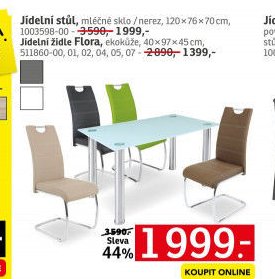 Jídelní stůl a Jídelní židle Flora