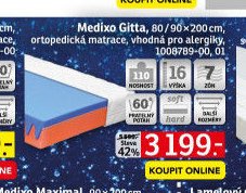 Medixo Gitta, 80/90x200 cm, ortopedická matrace, vhodná pro alergiky