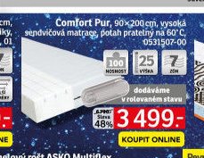 Comfort Pur, 90x200 cm, vysoká sendvičová matrace, potah pratelný na 60 C