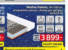 Medixo Dakota, 90x200 cm, ortopedická matrace, vhodná pro alergiky