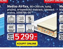 Medixo Airflex, 90x200 cm, tuhá, pružná, ortopedická matrace, latexová vrstva