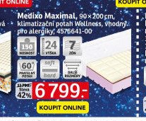 Medixo Maximal, 90x200 cm, klimatizační potah Wellness, vhodný pro alergiky