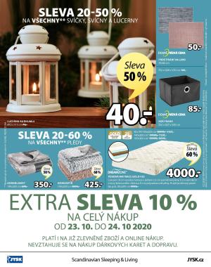 akční leták Jysk 22.10.2020-4.11.2020