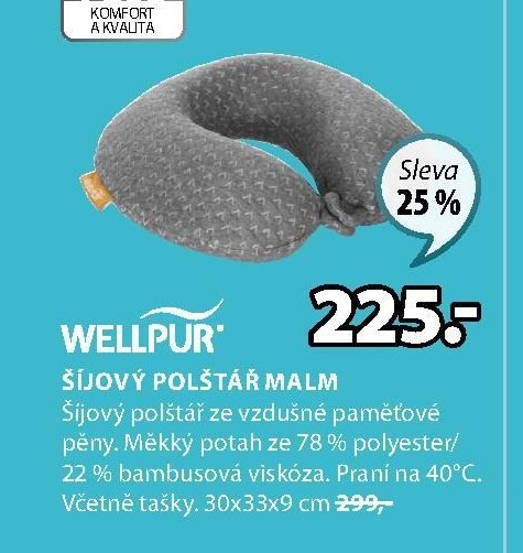 WELLPUR ŠIJOVÝ POLŠTÁŘ MALM