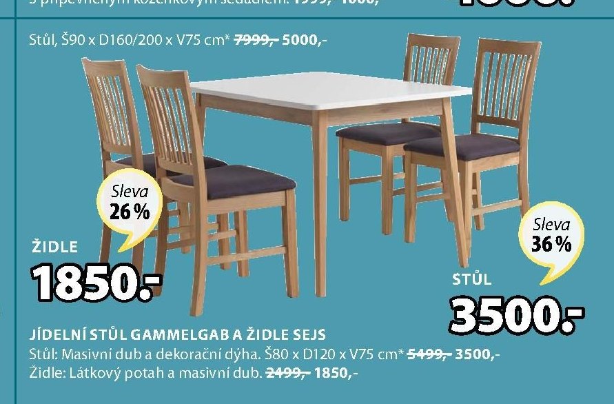 JÍDELNÍ STŮL GAMMELGAB