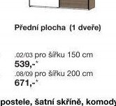 Přední plocha (1 dveře)