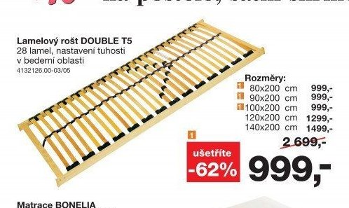 Lamelový rošt DOUBLE T5