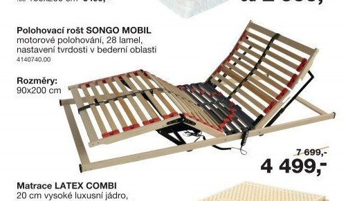 Polohovací rošt SONGO MOBIL