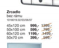 Zrcadlo bez rámu