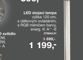 LED stojací lampa