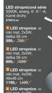 LED stropnicová série