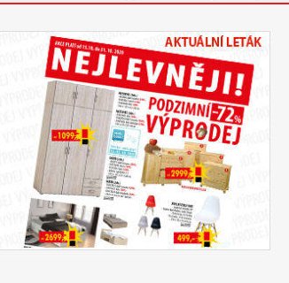 Výprodejový leták - detail